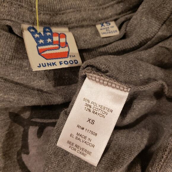 Kids Junk Food Monopoly Tee I Need An Allowance Gray Size XS - Picture 3 of 4